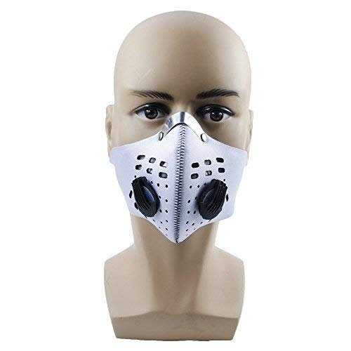 Cycling Sports Running Outdoor Activated Carbon N99 Filter Dust Anti Pollution Anti Pollen Allergy Filtration Exhaust Gas Mask Mouse-Muffle Ski Training Facemask Bike Half Face Fitness Bicycle Mask