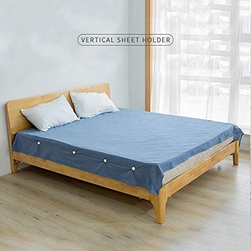 Toosunny 4 Pieces Sheet Holders - New Approach for Keeping Your Sheets On Your Mattress - No Elastic Straps or Clips. Easy Install