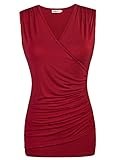 Ninedaily Women's Tank Top Crossover V Neck Ruched Side Camisole