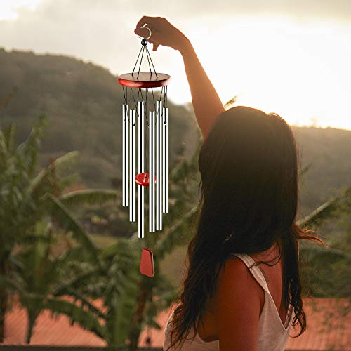 FittiDoll Wind Chime 6 Metal Tubes Perfect for Patio, Garden, and Outdoor Home Décor 27 Inch