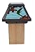 Moonrays 91187 Solar Powered White LED Hummingbird Stained Glass Postcap,Black