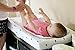 iLuvBamboo Bamboo Cotton Jersey Changing Pad Cover Set – 2 Pack – Black, Grey and White