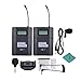 Fotowelt 6 Channels UHF Wireless Lavalier Microphone System Youtube Video Studio Recording Microphone Podcast Stream Microphone Applicable for DSLR Cameras, iPhone, Canon, Nikon, Sony &Camcorders
