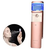 Facial Mist Sprayer, 2NICE BBMIST Portable Handy Nano Facial Mist Sprayers of Rechargeable Moisturizing and Hydrating Mini Steamer for Outdoor Water SPA (Gold)