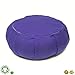 Buckwheat Meditation Cushion – Crescent, Round Or Zabuton Zafu Yoga Pillow | 7 Colors | Zippered Organic Cotton Cover & Liner to Add or Remove Hulls | Machine Washable | Carrying Handle
