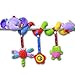BIMOUR Baby Rattles Crib Stroller Toy for Babies 3 6 9 12 Months, Infant Activity Crib Hanging Toy Teether Rattles Toys Shape Design Spiral Stroller Plush Toys for Baby Boys Girls(Elephant)