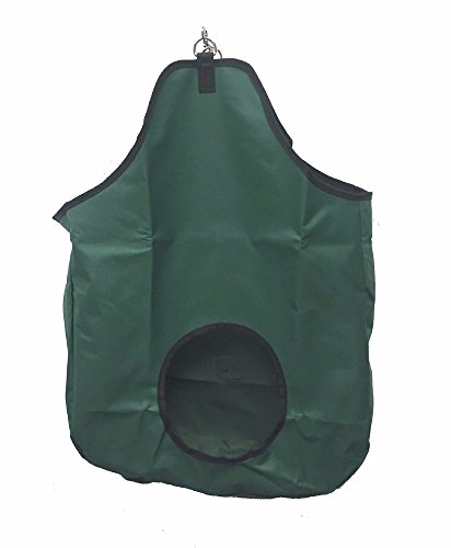 Large Canvas Horse Hay Bag Solid Panel Green