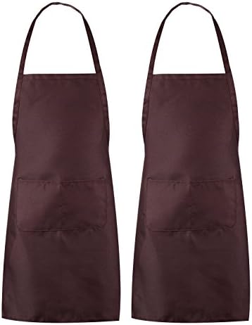 Chef Max 2 Pack Chefs Aprons - Coffee