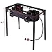 JAXPETY Double Burner Outdoor Stand Stove Cooker w/ Regulator Outdoor Camping Picnic Stove Stand BBQ Grillthumb 3