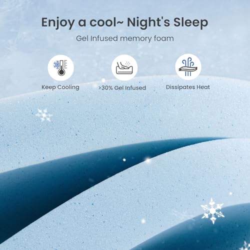 Belbbos Single Memory Foam Mattress 90x190x20cm — Medium Firm Orthopedic Support with Breathable＆Removable Cover,Cooling Gel Foam for Pressure Relief＆Back Pain— CertiPUR-US Certified