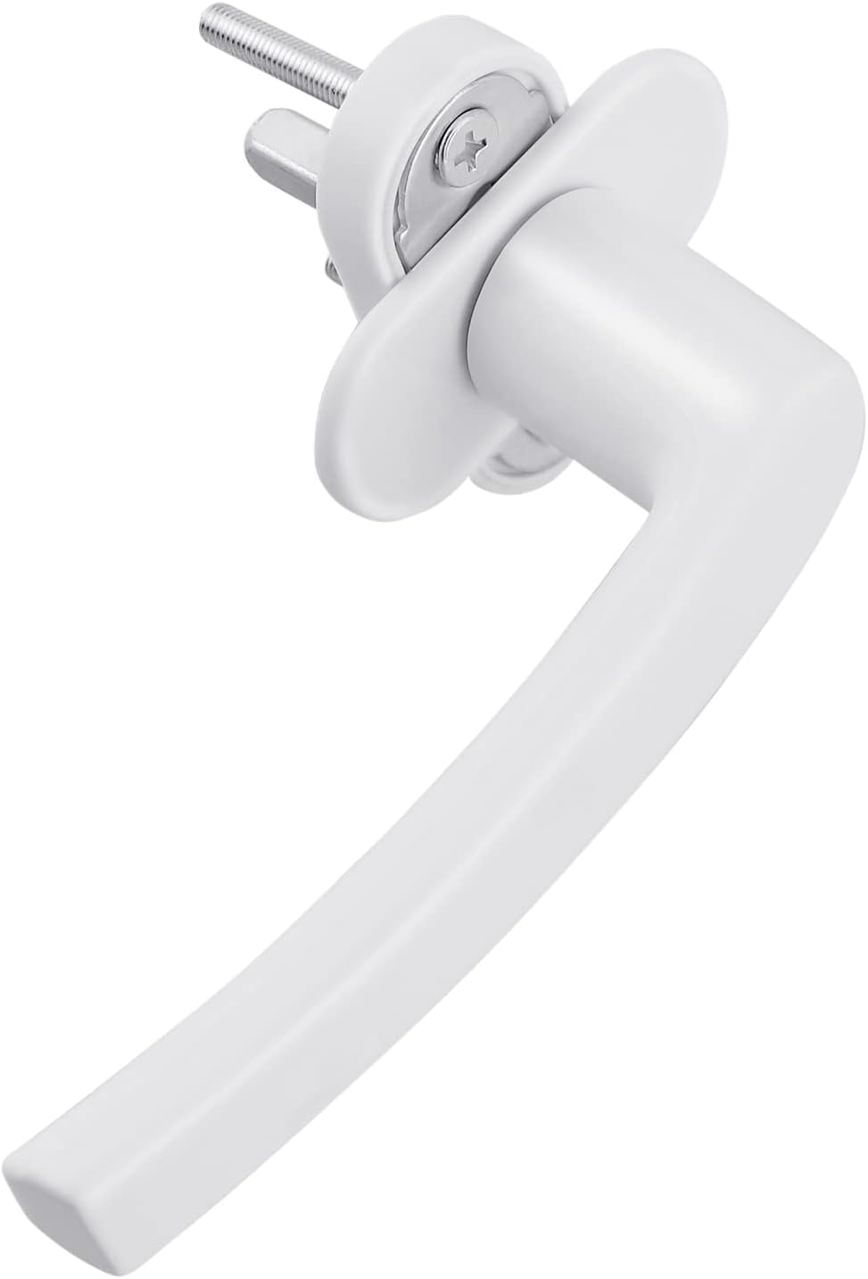 AUTOUTLET Fenstergriff Aluminium, 8 Stück Fenstergriff weiß Fensterschloss Balkontürgriff ohne Schließzylinder, in Stiftlänge 35mm, Türgriffe für Fenster, Terrassentüren und Balkontüren 8