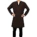 ZJYST Adult Men Medieval Tunic LARP Viking Pirate Renaissance Halloween Cosplay Costume Shirt (Large, Brown)