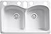 KOHLER K-6626-6U-KA Langlade Smart Divide Undercounter Kitchen Sink, Black 'n Tan