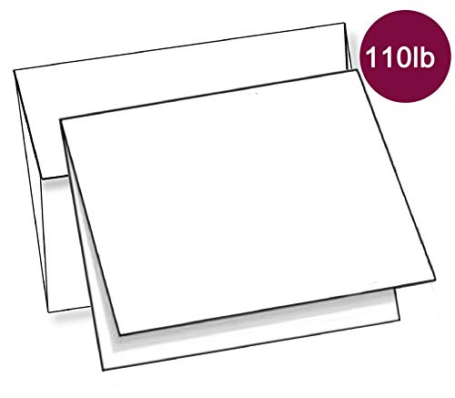 A6 Blank Note Cards with Envelopes Box Set of 48 Bulk, Handmade 4 x 6 Thank You Note Card, Office Stationery Card DIY Personalized Wedding Invitation, Baby Shower, Sympathy, Bridal Shower