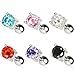 316L Surgical Steel Prong Set Round 3,4, 5mm CZ Cartilage Earring;Clear;Sold individually