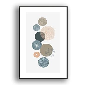Framed Canvas Wall Art Abstract for Living Room, Bedroom Color Block Canvas Prints for Modern Home Decoration Ready to Hang - 16"x24" inches
