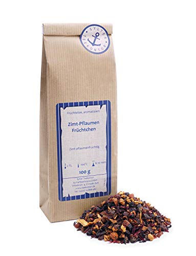 Früchtetee lose Zimt-Pflaumen Früchtchen Hagebutten, Apfel, Pflaumen, Hibiskus, Korinthen, Zimt Früchte Tee 500g