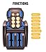OOTORI Full Body Massage Chair, Zero Gravity & Air Massage Foot Roller Shiatsu Recliner, with Heater and Vibrating Brown