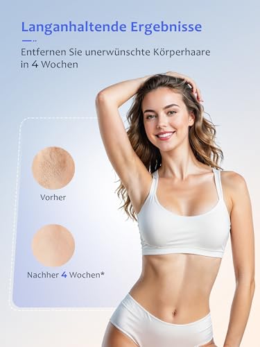 19.8J Hair Removal Device with Cooling System, 9 Energy Levels, 600 NM Red Light Wave, 999,900 Light Pulses, Automatic Gliding Mode, Hair Removal Device for Women, Face, Armpits, White