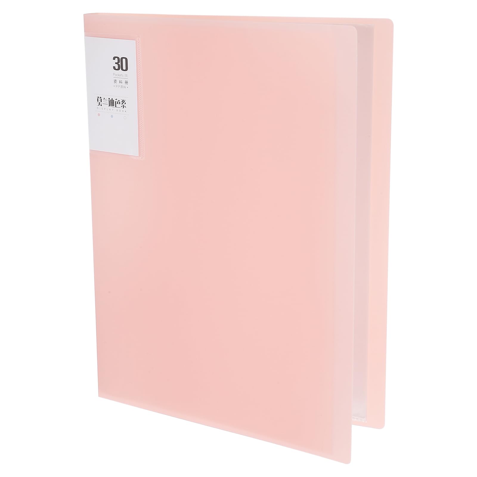 M&G 30-Pocket Binder with PP Plastic Sleeves A4(Pink), Art Portfolio Folder with Clear Sheet Protectors, Display 60 Pages for Organizing Documents, 310x235x20mm
