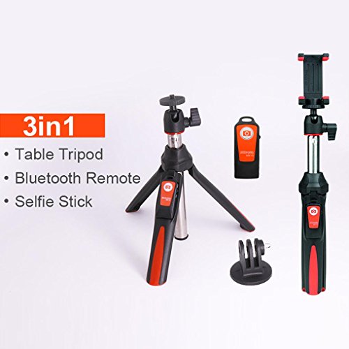 Benro MK10 Selfie Stick Tripod Bluetooth 3.0 Stainless Steel Adjustable Selfie Monopod for iOS/Android - Thumbnail 5