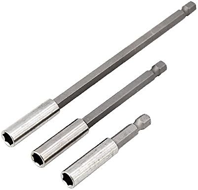 MINHER 3 PCs 1/4 Hex Shank Bit Magnetic Drill Bit Holder Extension For Screws, Nuts, Any Drill And Handheld Driver Hex Power Tools With 60mm, 100mm, 150mm Long