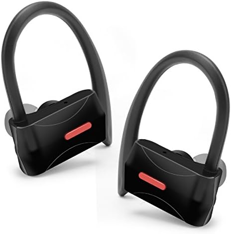 TIANO TWS D-02 Ultralight Bluetooth 4.1 Wireless Headphone Microphone Swimming Running Sweatproof Sports Earbud Binaural Hifi Earphones With Powerful Battery for iPhone/Samsung/Huawei/HTC (Black&amp;Red)