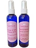 Crystal Serenity Sprays Duo: Includes Peace & Harmony Aromatherapy Spray and Lavender & Sage Smudging Spray