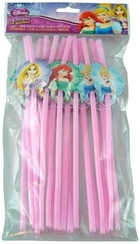 Disney Princess 18pk Character Straws