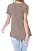 levaca Womens Short Sleeve Criss Cross Front Neck Loose Casual T Shirt Tops