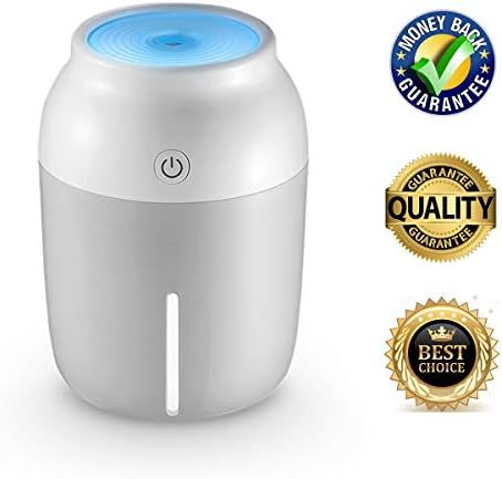 USB Car Essential Oil Diffuser Humidifier, YOSHINE Portable 230ml Aromatherapy Diffuser Cool Mist Humidifier Ultrasonic Aroma Diffuser Air Purifier for Home Office Yoga Spa Bedroom Baby Room - White