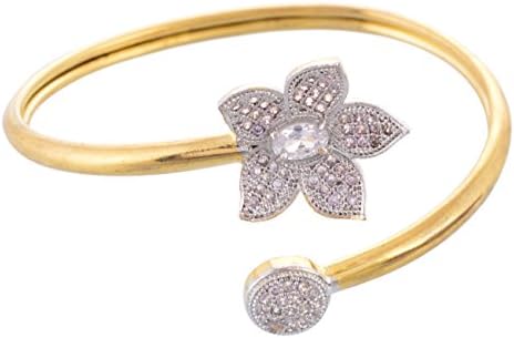 Maitreya Wonder White & Gold Crystal Bracelet for Women & Girls (IJ-FJ-AS-BL-WF-9008)