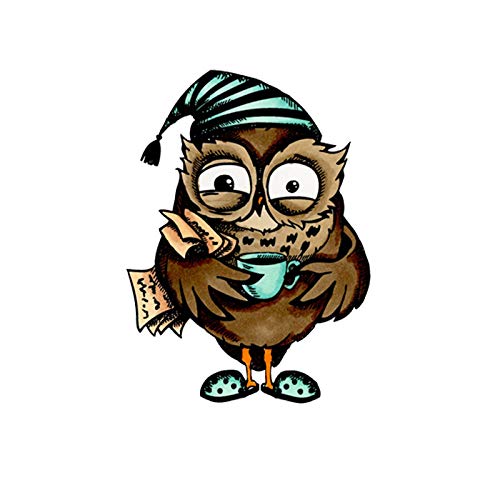 Parrot Drinking Coffee With Paper Book Dies and Stamp Sets for Card Making Embossing Stencil Metal Die Cuts for Scrapbooking Paper Crafting Handemade Crafts Coffee Phrase Words Clear Rubber Stamp Sets