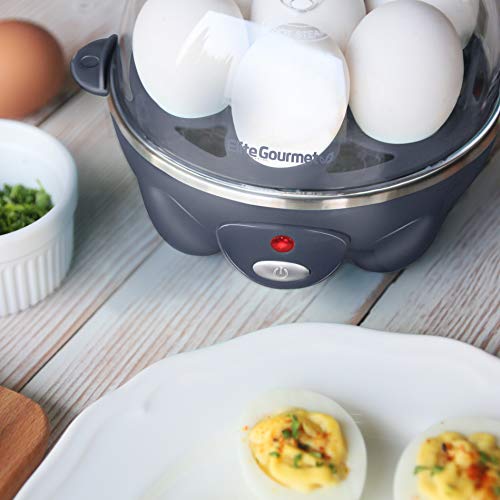 Elite Gourmet EGC007BG Rapid Egg Cooker, 7 EasyToPeel, Hard, Medium