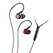 MEE audio Sport-Fi S6P Memory Wire In-Ear Headphones with Microphone, Remote, Volume Control, and Sports Armband (Red/Black)