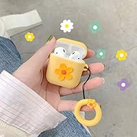 yersty Fashion Cute Flower Silicone Protective Cover Shockproof Case Skin for Airpod Charging Box