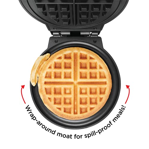 Chefman AntiOverflow Belgian Waffle Maker w/Shade Selector, Stainless Steel, Temperature