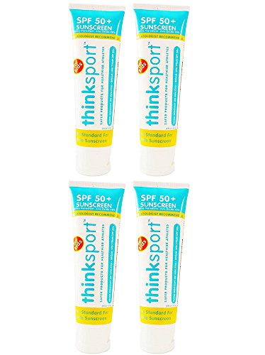 ThinksportKids IoiSe Safe Sunscreen SPF 50+, 3 Oz (4 Pack)