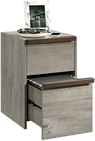 Amazon Com Sauder Manhattan Gate 18 D 2 Drawer Mobile Vertical File Cabinet Mystic Oak Office Products
