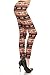 The Clothing Shop Women's Holiday Fair Isle Nordic Reindeer Fur Lined Leggings (One Size)