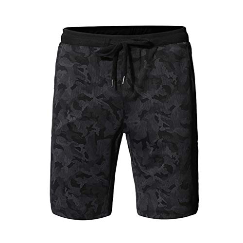 Allywit Mens Printed Camouflage Quick Dry Beachwear Drawstring Sports Running Shorts - Thumbnail 4