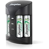 Energizer Rechargeable AA and AAA Battery Charger (Recharge Pro) with 4 AA NiMH Rechargeable Batteries