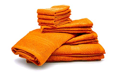 Bassetti Set of 10 Terry Towels 100% Cotton (arancione)