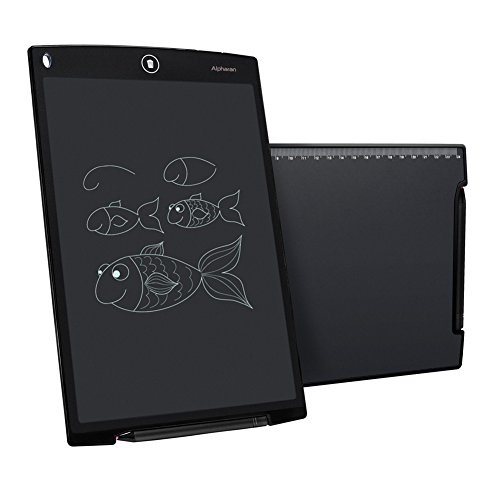 Alpharan 12 Inch LCD Writing Tablet Digital Handwriting Pads Drawing Boards with Stylus for Kids and Business (Black)