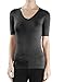 Active Basic Elbow Sleeve V-Neck Cotton T-Shirt