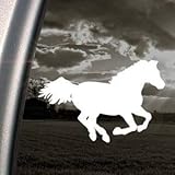 Western RUNNING HORSE White Sticker Decal Bumper Laptop Car White Sticker Decal (0113)