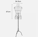 Youyijia Female Dressmaking Mannequin Torso Adjustable Height Tripod Stand Black view 3