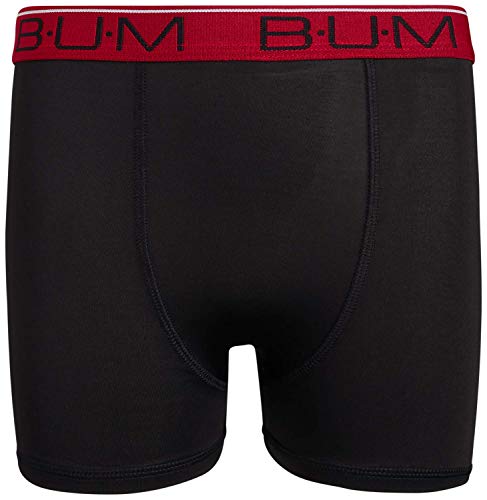 B.U.M. Equipment Boys' Performance Dri-Fit Compression Boxer Briefs (6 Pack), Red/Black/Grey, Medium/8-10' - Thumbnail 2