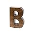 Rustic Arrow, 9-Inch, Brown Letter B for Decor