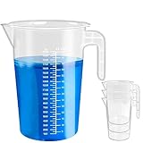 4 Pack 2 Liter Plastic Graduated Measuring and